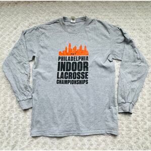 Philadelphia Lacrosse LAX Champion Gildan Cotton Long Sleeve Tee Shirt Sz Medium
